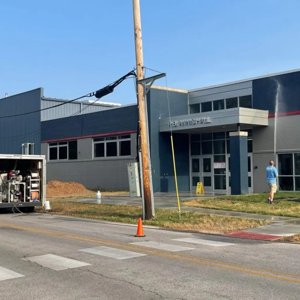 Pressure Washing Commercial Building Indianapolis