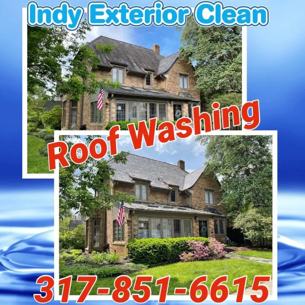 Roof Washing Before and After