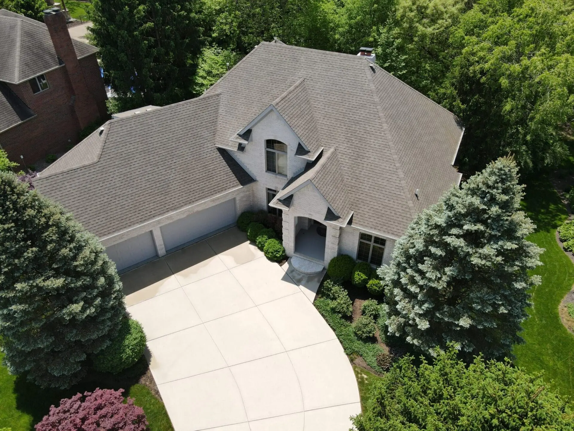 After Large Roof Wash Pressure Cleaning Greenwood IN