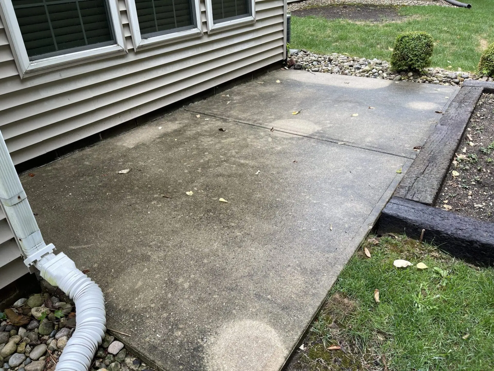 Patio Before Pressure Washing Service Indy