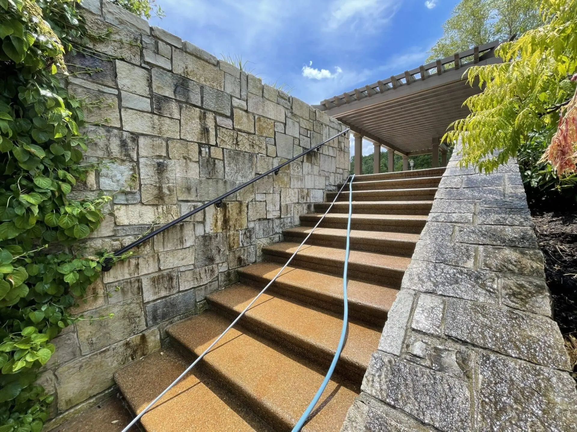 Stairway Before Cleaning Service Indy