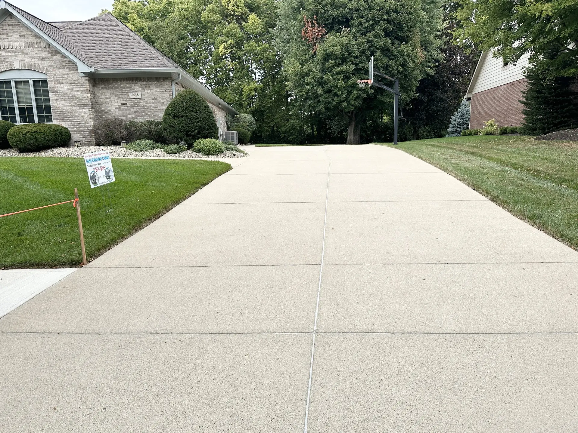 After Driveway Cleaning Pressure Washing Indianapolis