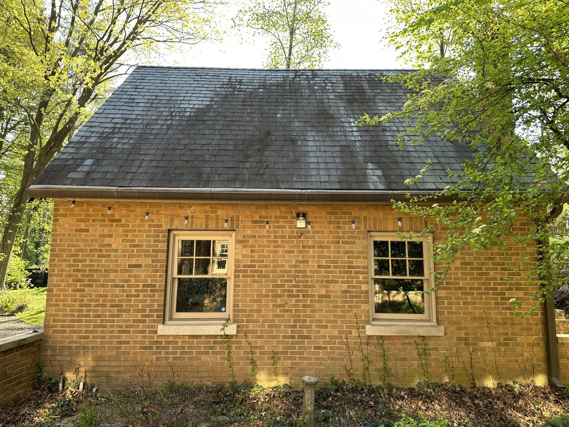 Back of House Before Exterior Cleaning Indianapolis