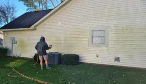 Indianapolis home exterior showing safe cleaning to prevent pressure washing damage vinyl siding
