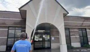 DIY Pressure Washing comparison showing exterior professionals pressure washing