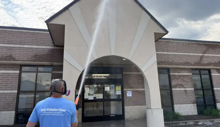 DIY Pressure Washing comparison showing exterior professionals pressure washing