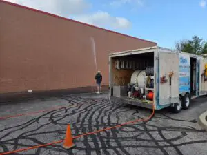 Commercial pressure washing in Greenwood, Indiana